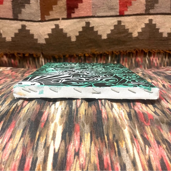 πrare LEπ original vibrant green abstract graffiti painting - Picture 8 of 13